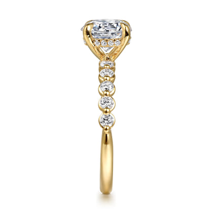 Kim - 14K Yellow Gold Round Diamond Engagement Ring