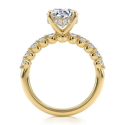 Kim - 14K Yellow Gold Round Diamond Engagement Ring