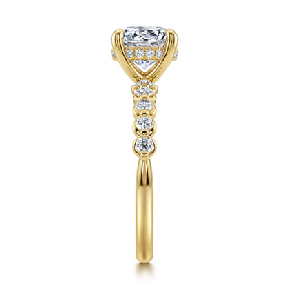 Kim - 14K Yellow Gold Round Diamond Engagement Ring