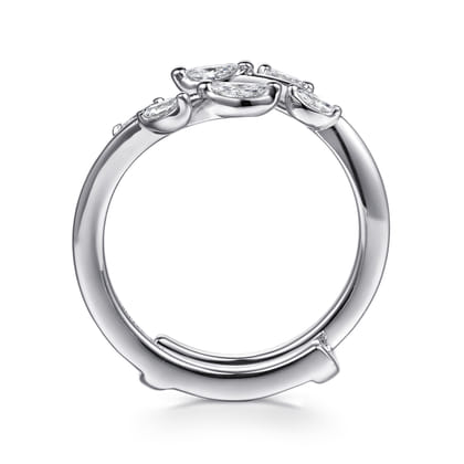 Kind - 14K White Gold Prong set Marquise Diamond Ring Enhancer