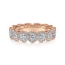 Fancy Wedding Ring in 14k Rose Gold with Round Natural Diamond at Gabriel & Co.