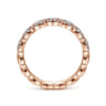 Fancy Wedding Ring in 14k Rose Gold with Round Natural Diamond at Gabriel & Co.