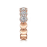 Fancy Wedding Ring in 14k Rose Gold with Round Natural Diamond at Gabriel & Co.