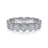 Fancy Wedding Ring in 14k White Gold with Round Natural Diamond at Gabriel & Co.