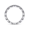 Fancy Wedding Ring in 14k White Gold with Round Natural Diamond at Gabriel & Co.