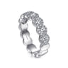 Fancy Wedding Ring in 14k White Gold with Round Natural Diamond at Gabriel & Co.