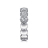 Fancy Wedding Ring in 14k White Gold with Round Natural Diamond at Gabriel & Co.