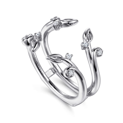 Kiss - 14K White Gold Prong set Diamond Ring Enhancer