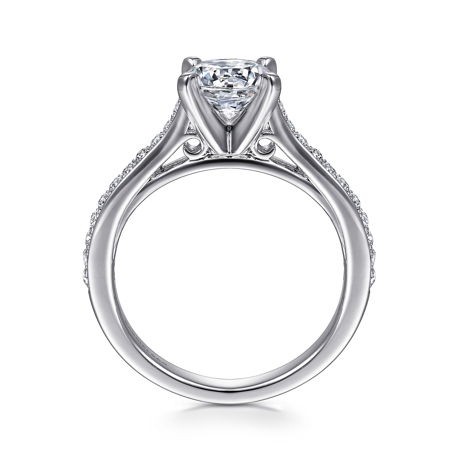Krista - 14K White Gold Round Diamond Engagement Ring - 0.26 ct - Shot 2