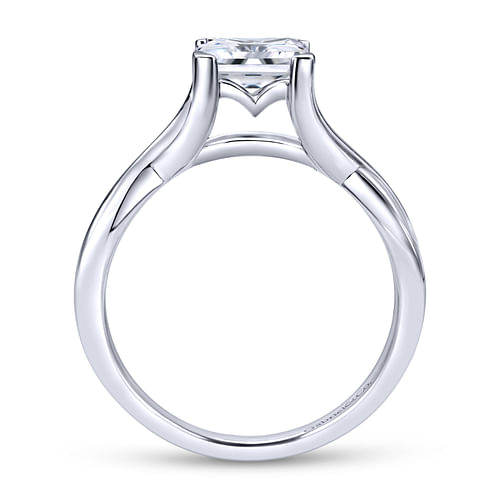 Kylo - 14K White Gold Princess Cut Diamond Engagement Ring - Shot 2