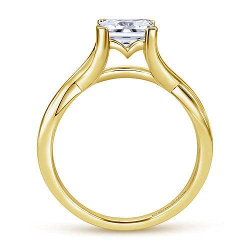 Kylo - 14K Yellow Gold Princess Cut Diamond Engagement Ring - Shot 2