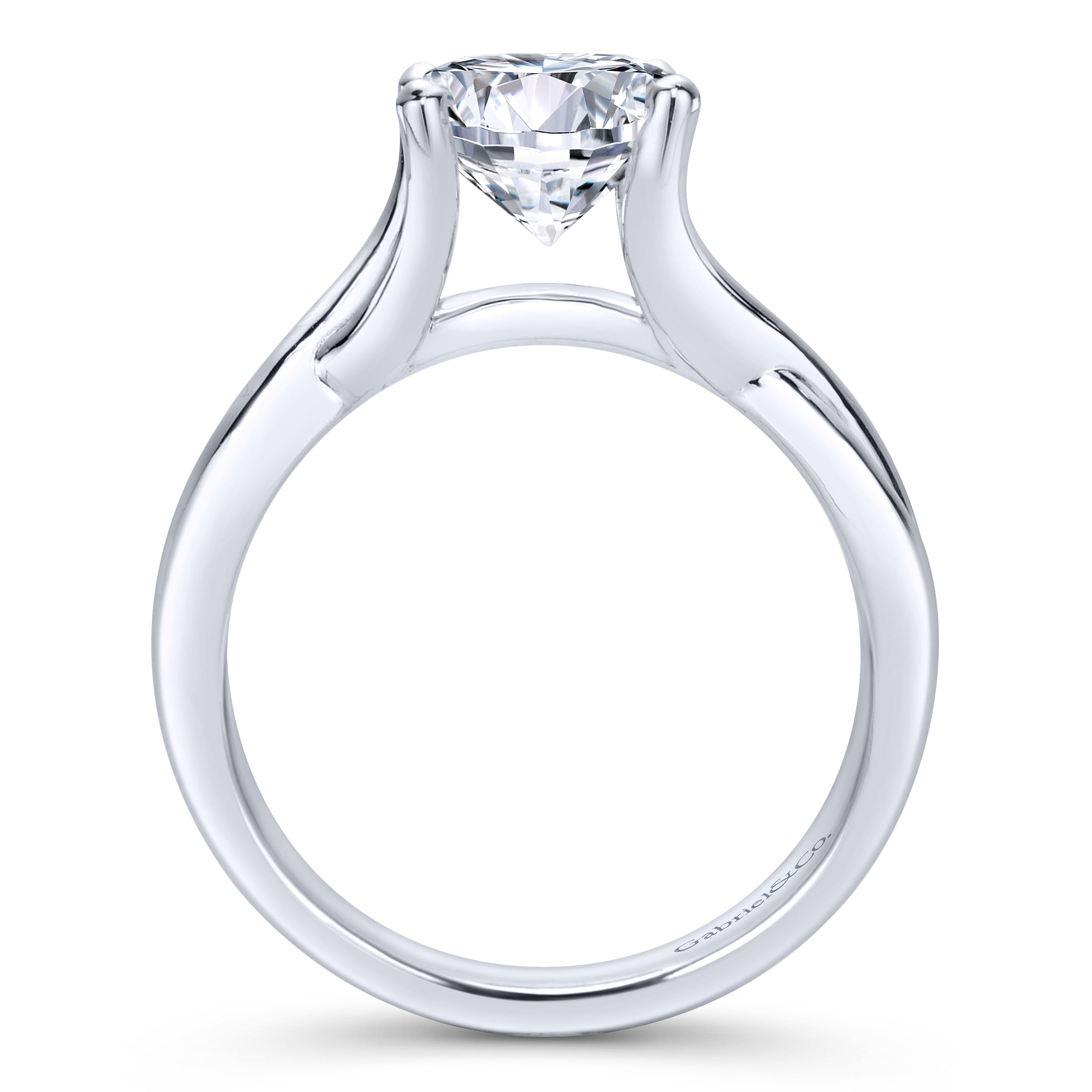 Kylo - Platinum Round Diamond Engagement Ring - Shot 2