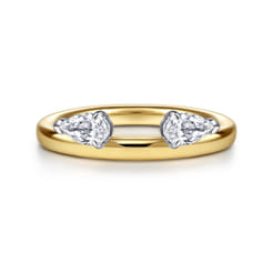 Lace - 14K Yellow Gold Pear Diamond Enhancer