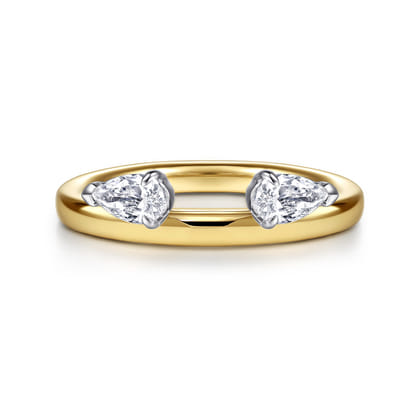 Lace - 14K Yellow Gold Pear Diamond Enhancer