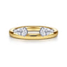 Enhancer Wedding Ring in 14k Yellow Gold with Pear Natural Diamond at Gabriel & Co.