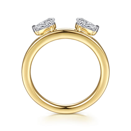 Lace - 14K Yellow Gold Pear Diamond Enhancer