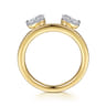 Enhancer Wedding Ring in 14k Yellow Gold with Pear Natural Diamond at Gabriel & Co.