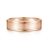 Landon - 14K Rose Gold 6mm - Men's Wedding Band in Satin Finish