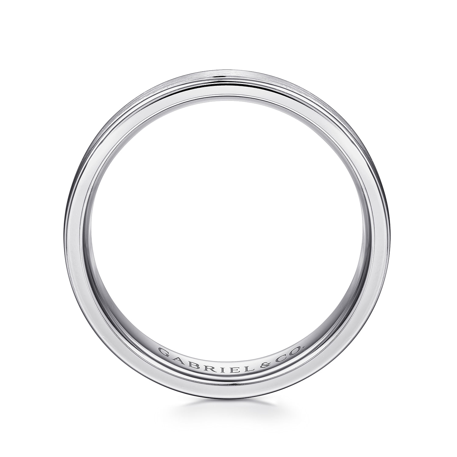 Landon - 14K White Gold 6mm - Men's Wedding Band in Satin Finish