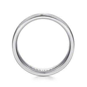 Landon - 14K White Gold 6mm - Men's Wedding Band in Satin Finish