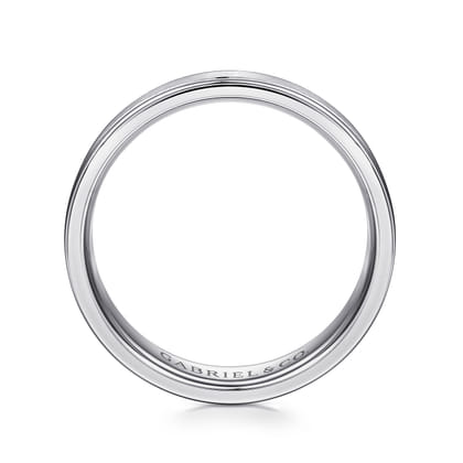 Landon - 14K White Gold 6mm - Men's Wedding Band in Satin Finish