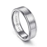 Landon - 14K White Gold 6mm - Men's Wedding Band in Satin Finish