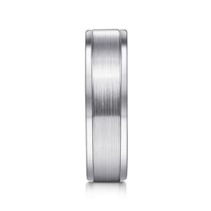 Landon - 14K White Gold 6mm - Men's Wedding Band in Satin Finish