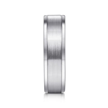 Landon - 14K White Gold 6mm - Men's Wedding Band in Satin Finish