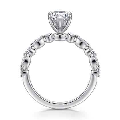 Lanna - 14K White Gold Pear Shape Diamond Engagement Ring