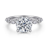 Lanna - 14K White Gold Round Diamond Engagement Ring