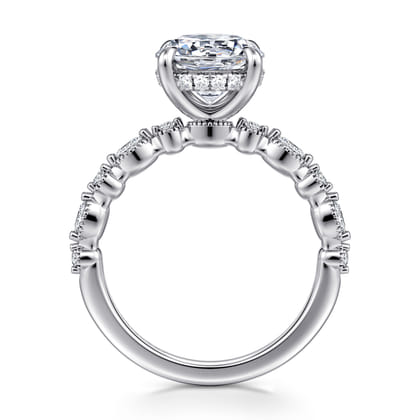Lanna - 14K White Gold Round Diamond Engagement Ring