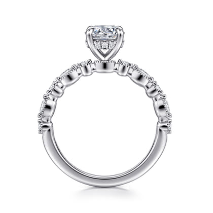 Lanna - 14K White Gold Round Diamond Engagement Ring