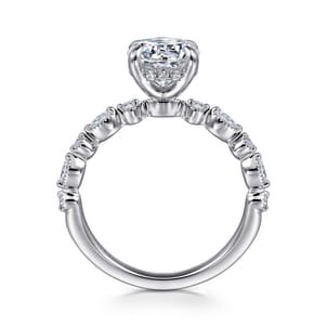 Lanna - 14K White Gold Round Diamond Engagement Ring
