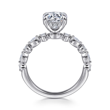 Lanna - 14K White Gold Round Diamond Engagement Ring