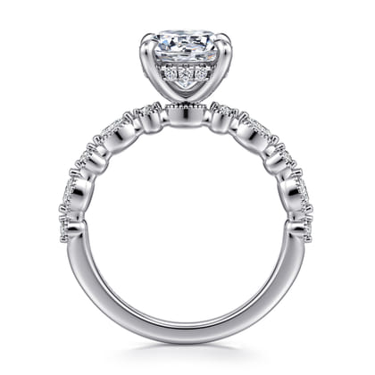 Lanna - 14K White Gold Round Diamond Engagement Ring