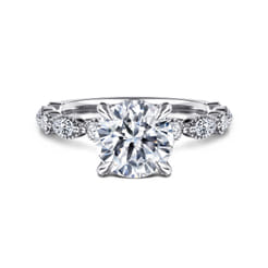 Lanna - 14K White Gold Round Diamond Engagement Ring