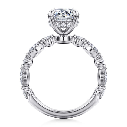 Lanna - 14K White Gold Round Diamond Engagement Ring