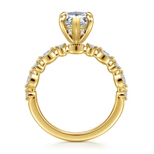 Lanna - 14K Yellow Gold Marquise Shape Diamond Engagement Ring