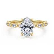 Lanna - 14K Yellow Gold Oval Diamond Engagement Ring
