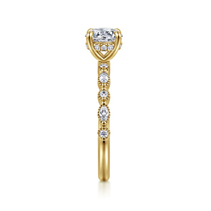 Lanna - 14K Yellow Gold Round Diamond Engagement Ring