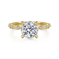 Lanna - 14K Yellow Gold Round Diamond Engagement Ring