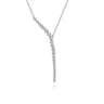 Lariat Y Necklace 14K White Gold Diamond 0.75ct - 0.75 ct