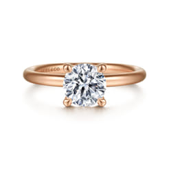 Lark - 14K Rose Gold Round Solitaire Engagement Ring