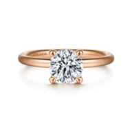 Lark - 14K Rose Gold Round Solitaire Engagement Ring