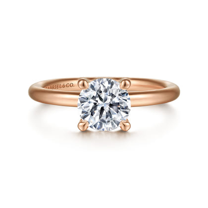 Lark - 14K Rose Gold Round Solitaire Engagement Ring