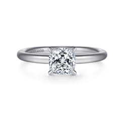 Lark - 14K White Gold Cushion Cut Solitaire Engagement Ring