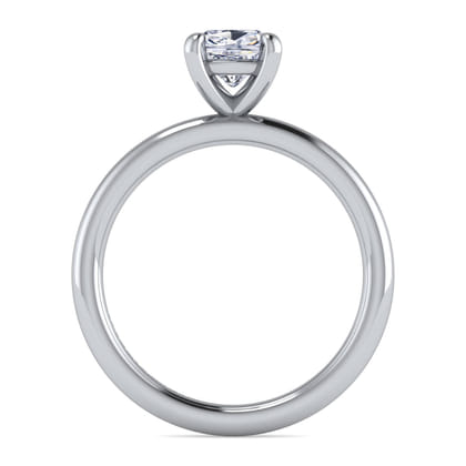 Lark - 14K White Gold Cushion Cut Solitaire Engagement Ring