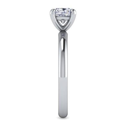 Lark - 14K White Gold Cushion Cut Solitaire Engagement Ring