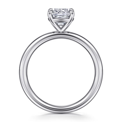Lark - 14K White Gold Cushion Cut Solitaire Engagement Ring