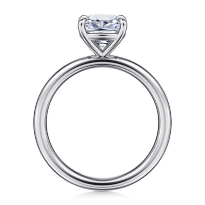 Lark - 14K White Gold Cushion Cut Solitaire Engagement Ring
